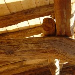 Estructura madera de casa rural ecológica Kaaño etxea.