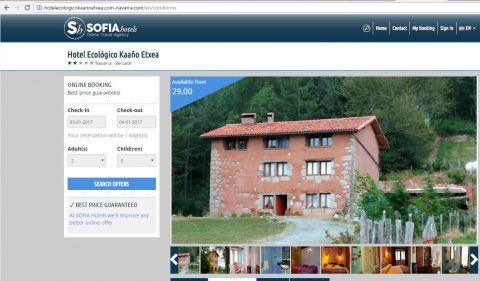 Sofía hotels y Vika hotels Online Travel Agency nos ha copiado todas las fotos, han creado una web : hotelecologicokaanoetxea.com parecida a nuestro dominio, su sede está situada en : Avenida Fuerte-Ventura, 19, 35660 Corralejo, Las Palmas, España No se han puesto en contacto con nosotros, no nos han pedido permiso para publicar nuestras fotos, no hay ningún acuerdo para la venta a través de este portal ¡ tengan cuidado ¡ ya que disponen de widget de reserva on line y cobro con tarjetas, Visa, Paypal y Mastercard En Kaanoetxea no nos hacemos responsables del recorrido que pueda tener cualquier movimiento