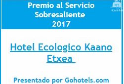 premio al servicio Sobresaliente en el 2017 en Kaaño etxea