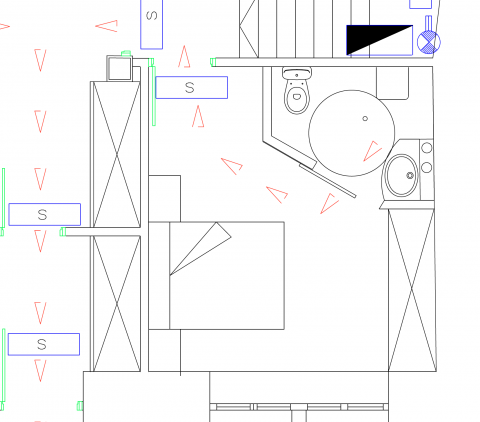 Plano habitación ura en casa rural ecológica Kaaño etxea, Navarra